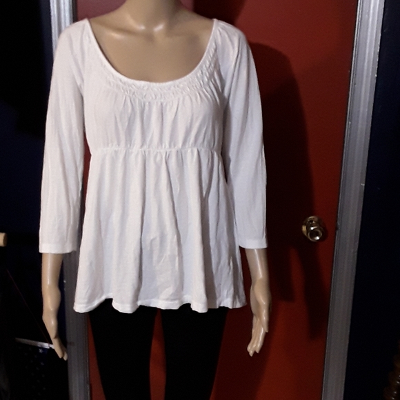 J. Crew Tops - J. Crew peasant blouse with gathered waist size L
